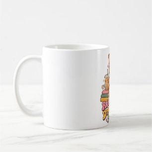 Süße dicke Katze liest Buch und Kaffee Classic Mu Kaffeetasse
