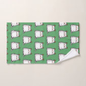 Süße dicke Katze mit zwei Weihnachtsmützen Badhandtuch Set (Handtuch)