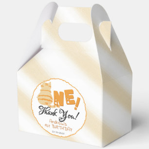 Süße dicke orange Katze 1. Geburtstag Geschenkschachtel