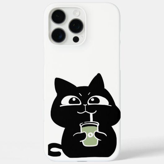 Süße dicke schwarze Katze Case-Mate iPhone Hülle (Rückseite)