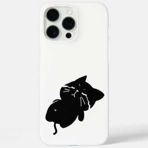 Süße dicke schwarze Katze iPhone 16 Pro Max Hülle