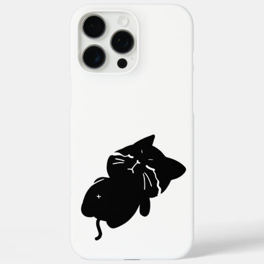 Süße dicke schwarze Katze Case-Mate iPhone Hülle (Rückseite)
