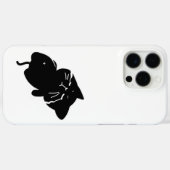 Süße dicke schwarze Katze Case-Mate iPhone Hülle (Rückseite (Horizontal))