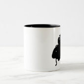 Süße dicke schwarze Katze Kaffeetasse (Mittel)