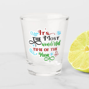 Süße 'Die wunderbarste Zeit' Weihnachten Schnapsglas