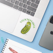 Süße Dillgurken Kawaii Custom Aufkleber (Laptop mit iPhone)