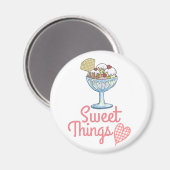 Süße Dinge - Eiscreme Sundae Magnet (Vorderseite/Rückseite)