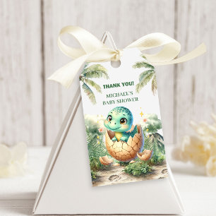 Süße Dino-Baby-Party kommt bald Geschenkanhänger