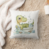 Süße Dino-Badezeit Kissen (Decke)