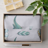 Süße Dino-Freunde – Mintgrüne Gewebe Seidenpapier (Geschenk)