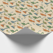 Süße Dino-Geschenkpapier Geschenkpapier (Ecke)