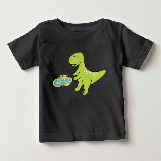 Süsse Dinosaur Baby T - Shirt (Vorderseite)