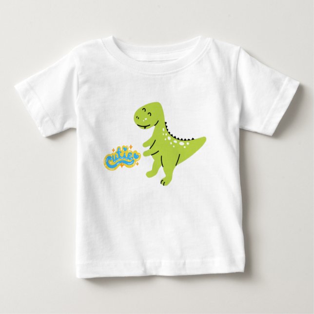 Süsse Dinosaur Baby T - Shirt (Vorderseite)