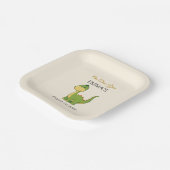 Süße Dinosaurier 1. Geburtstagsfeier Papier Teller (Gewinkelt)