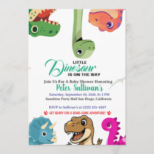 Süße Dinosaurier-Baby-Einladung Einladung
