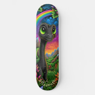 Süße Dinosaurier-Fantasie-Berge Coole Kinderkunst Skateboard