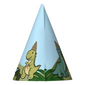 Süße Dinosaurier-Geburtstagsmützen Partyhütchen (Rückseite)