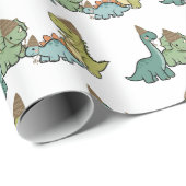 Süße Dinosaurier-Geschenkpapier Geschenkpapier (Rolleneckpunkt)