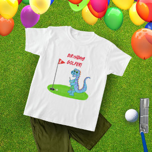 Süße Dinosaurier-Golf-Themen-Kindergeburtstag T-Shirt
