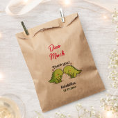 Süße Dinosaurier-Hochzeit Danke Geschenktütchen (Ausgeschnitten)