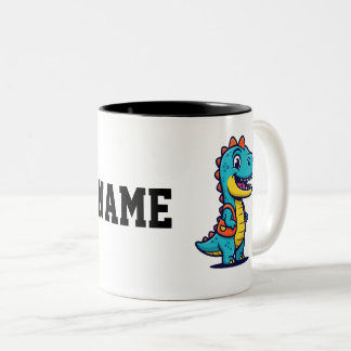 Süße Dinosaurier-Kaffeetasse – Lustiges Dino-Trink Zweifarbige Tasse
