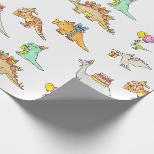 Süße Dinosaurier Kinder Geburtstag Geschenkpapier