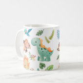 süße Dinosaurier Kinder Kaffeetasse (Vorderseite Links)
