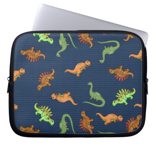 Süße Dinosaurier Muster Laptopschutzhülle (Vorderseite)