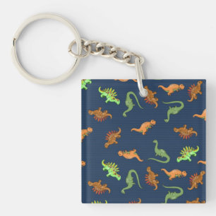 Süße Dinosaurier Muster Schlüsselanhänger