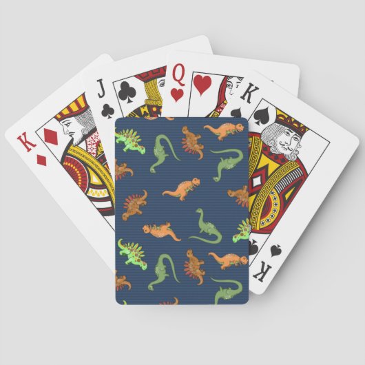 Süße Dinosaurier Muster Spielkarten (Rückseite)