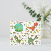 Süße Dinosaurier Postkarte (Stehend Vorderseite)