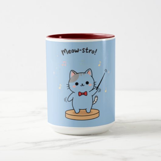 Süße Dirigenten-Tasse der Katzen-Orchester Tasse (Zentrum)