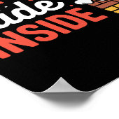Süße Disc-Golf-Zitat-Folie Inside Chains Ultimate  Poster (Ecke)