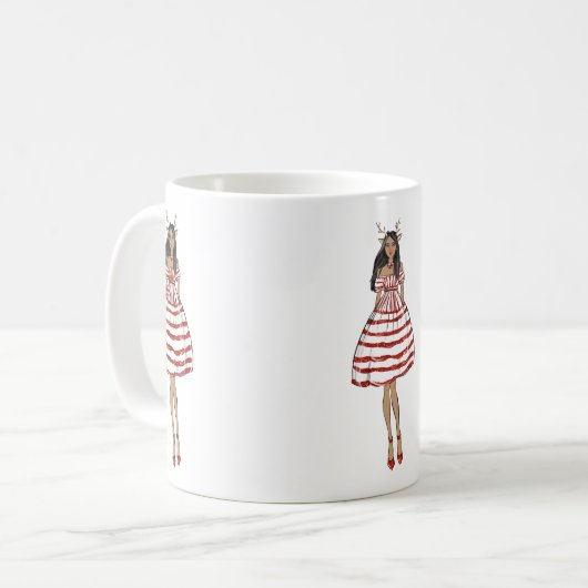 Süße Diva-WeihnachtsTasse Kaffeetasse (Vorderseite Links)