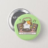 Süße DJ-Kratz-Kitty-Cat-Taste Button (Vorne & Hinten)