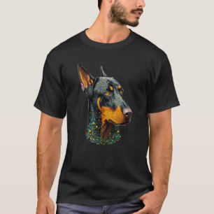 Süße Dobermann Liebhaber Bunte Kunst Hundemama Hun T-Shirt