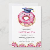 Süße Donut-Abschlussfeier Einladung (Vorderseite)