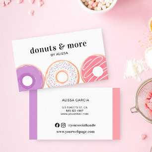 Süße Donut Bäckerei Professionelle Visitenkarte