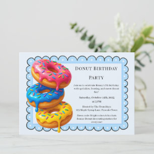 Süße Donut-Brunch Geburtstagsfeier Einladung
