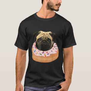 Süße Donut-Mops Süßigkeit Donut-Hund-Shirt T-Shirt