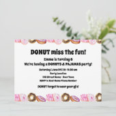 Süße Donuts Einladung (Stehend Vorderseite)