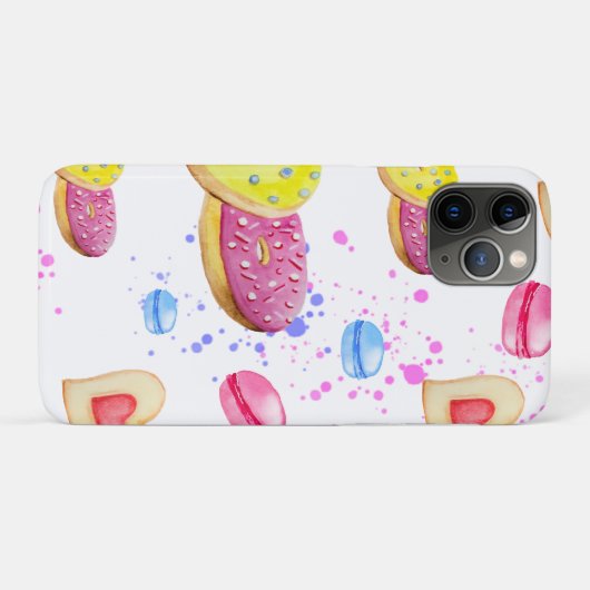 Süße Donuts mit farbenfrohen Glasmustern Case-Mate iPhone Hülle (Rückseite (Horizontal))