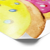 Süße Donuts mit farbenfrohen Glasmustern Fotodruck (Ecke)