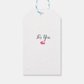 Süße Donuts mit farbenfrohen Glasmustern Geschenkanhänger (Rückseite)