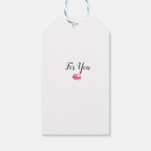 Süße Donuts mit farbenfrohen Glasmustern Geschenkanhänger (Rückseite)