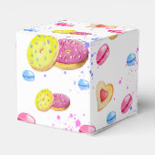 Süße Donuts mit farbenfrohen Glasmustern Geschenkschachtel (Rückseite)