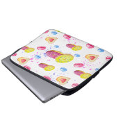 Süße Donuts mit farbenfrohen Glasmustern Laptopschutzhülle (Vorne Knopf)