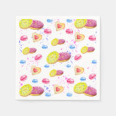 Süße Donuts mit farbenfrohen Glasmustern Serviette (Vorderseite)