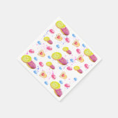 Süße Donuts mit farbenfrohen Glasmustern Serviette (Ecke)