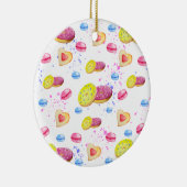 Süße Donuts mit farbenfroher Glasur Keramik Ornament (Rechts)